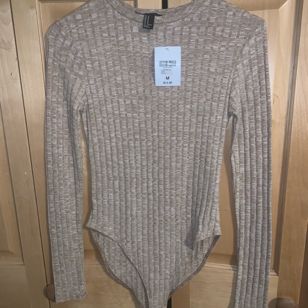 NWT Forever 21 tan body suit